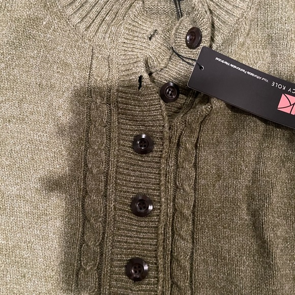 KANCY KOLE Women Cable Knit Sweater Coat Long Sleeve Button - Picture 10 of 11